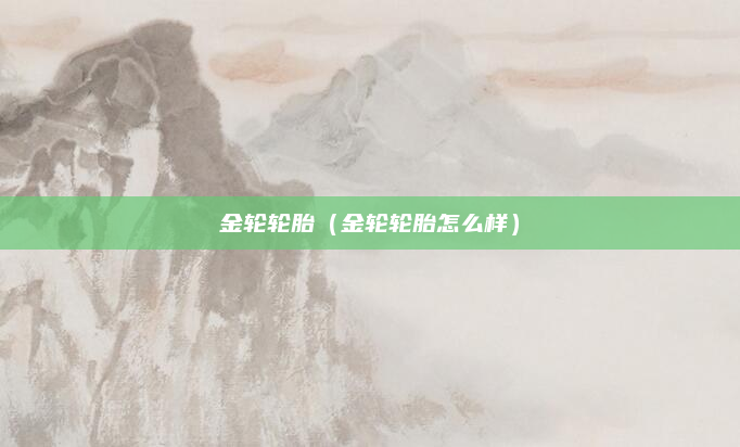 金轮轮胎（金轮轮胎怎么样）