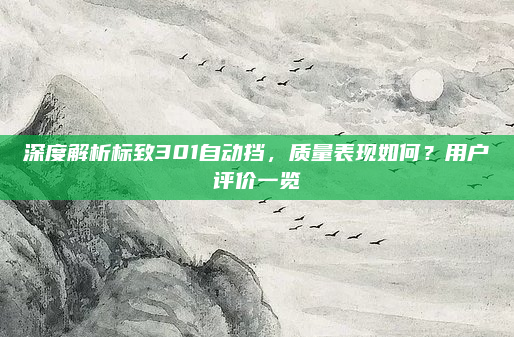 深度解析标致301自动挡,质量表现如何?用户评价一览