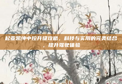 起亚凯绅中控升级攻略,科技与实用的完美结合,提升驾驶体验