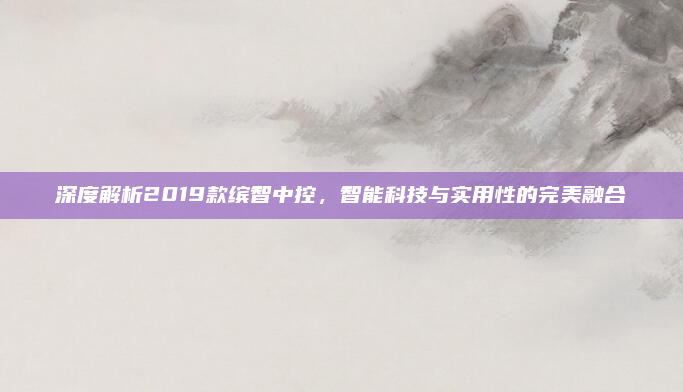 深度解析2019款缤智中控,智能科技与实用性的完美融合