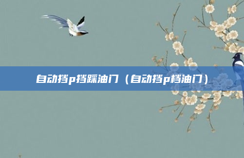 自动挡p挡踩油门（自动挡p档油门）
