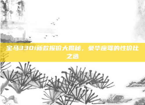 宝马330i新款报价大揭秘,豪华座驾的性价比之选