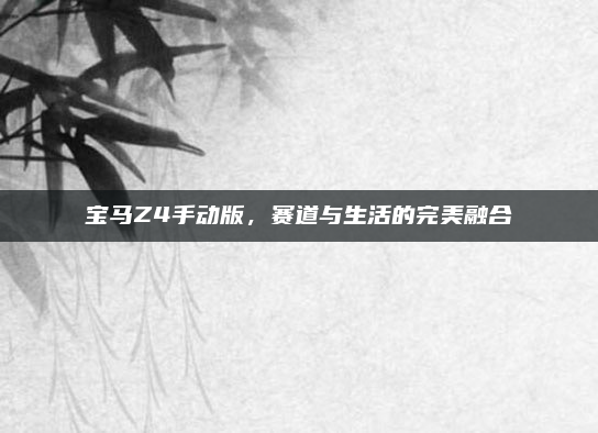 宝马Z4手动版,赛道与生活的完美融合