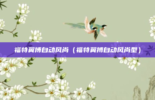福特翼博自动风尚（福特翼搏自动风尚型）
