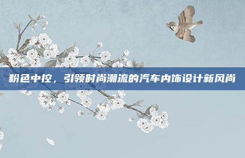 粉色中控，引领时尚潮流的汽车内饰设计新风尚
