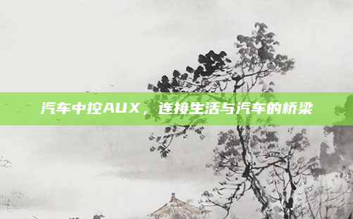 汽车中控AUX，连接生活与汽车的桥梁