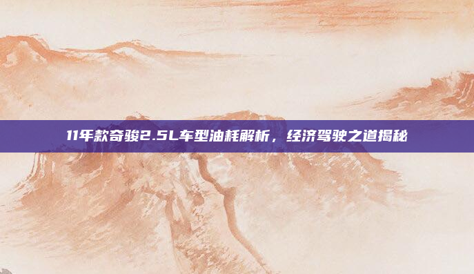 11年款奇骏2.5L车型油耗解析,经济驾驶之道揭秘