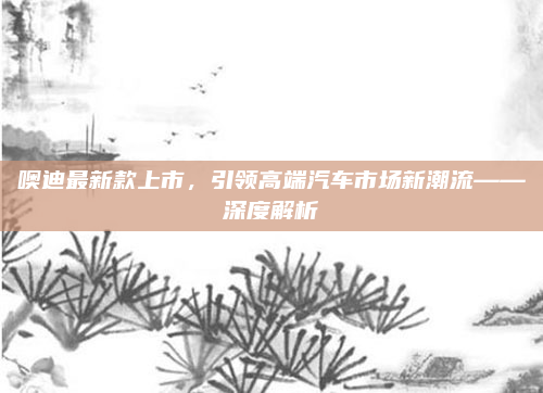 噢迪最新款上市,引领高端汽车市场新潮流——深度解析