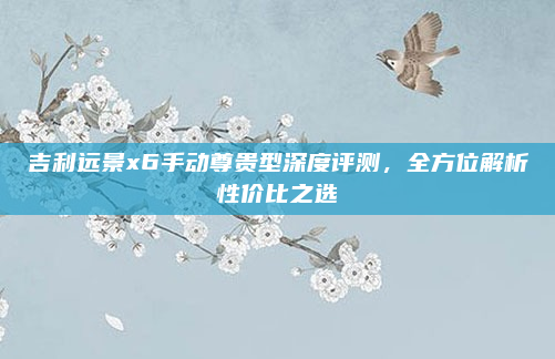吉利远景x6手动尊贵型深度评测,全方位解析性价比之选
