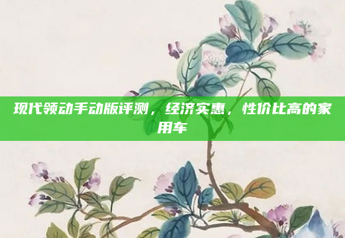 现代领动手动版评测，经济实惠，性价比高的家用车