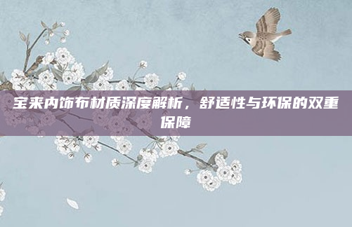 宝来内饰布材质深度解析,舒适性与环保的双重保障
