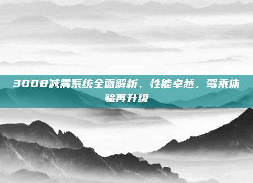 3008减震系统全面解析，性能卓越，驾乘体验再升级