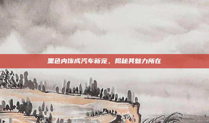 黑色内饰成汽车新宠,揭秘其魅力所在