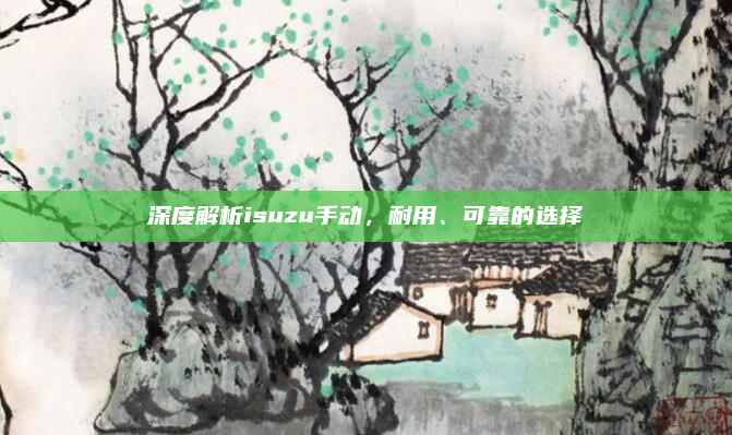 深度解析isuzu手动，耐用、可靠的选择