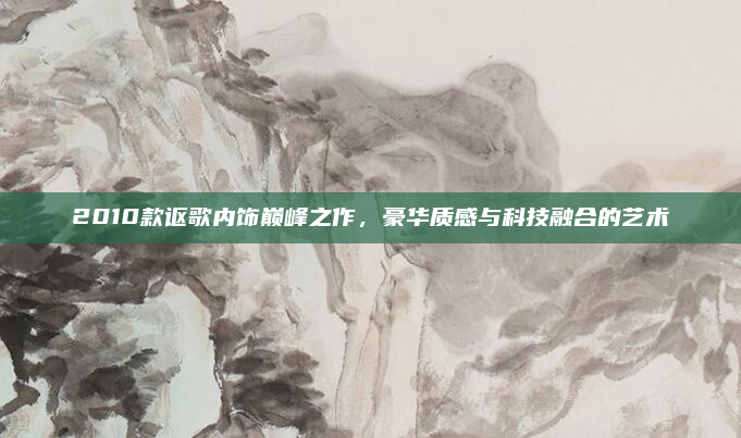 2010款讴歌内饰巅峰之作，豪华质感与科技融合的艺术