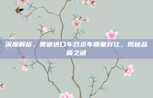 深度解析，奥迪进口车合资车质量对比，揭秘品质之谜