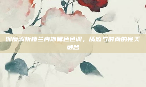 深度解析楼兰内饰黑色色调，质感与时尚的完美融合