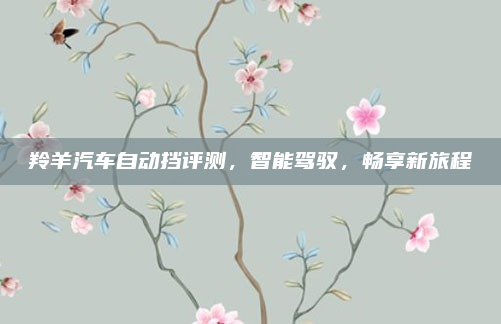 羚羊汽车自动挡评测，智能驾驭，畅享新旅程