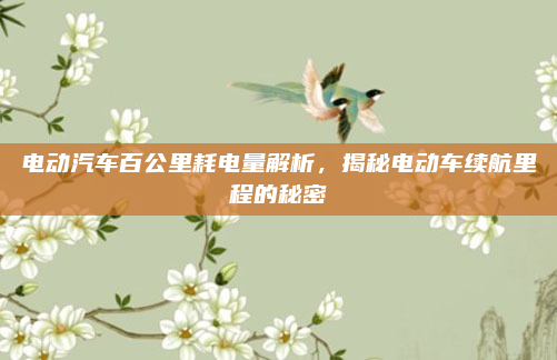 电动汽车百公里耗电量解析，揭秘电动车续航里程的秘密