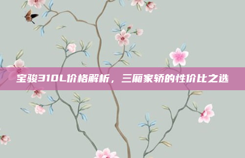 宝骏310L价格解析,三厢家轿的性价比之选