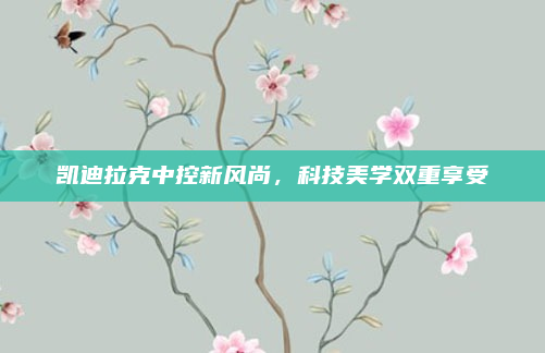 凯迪拉克中控新风尚,科技美学双重享受