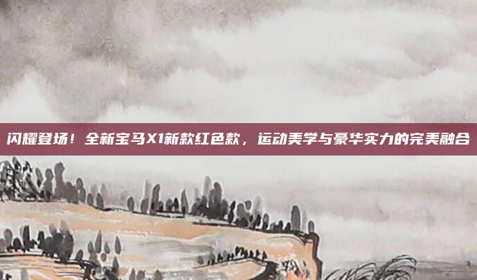 闪耀登场!全新宝马X1新款红色款,运动美学与豪华实力的完美融合