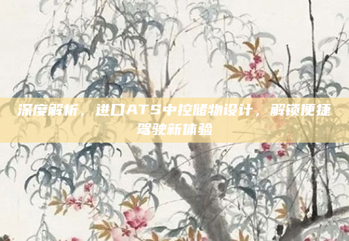 深度解析,进口ATS中控储物设计,解锁便捷驾驶新体验
