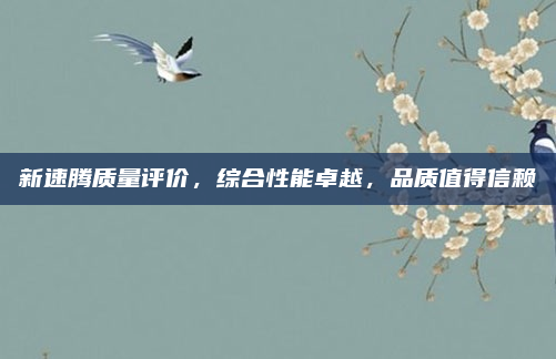 新速腾质量评价，综合性能卓越，品质值得信赖