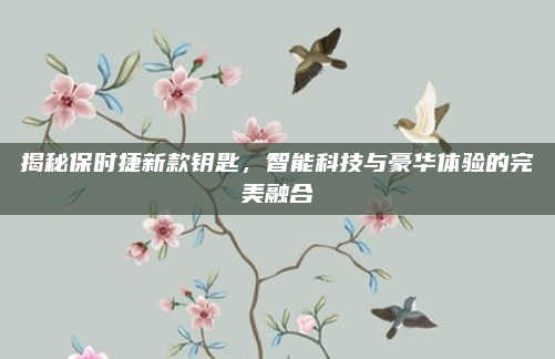 揭秘保时捷新款钥匙，智能科技与豪华体验的完美融合