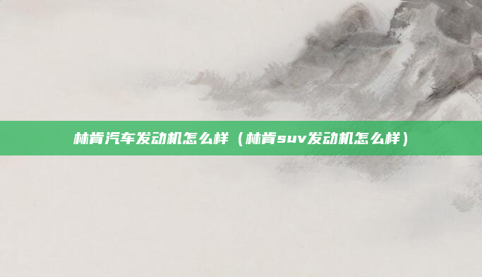 林肯汽车发动机怎么样（林肯suv发动机怎么样）