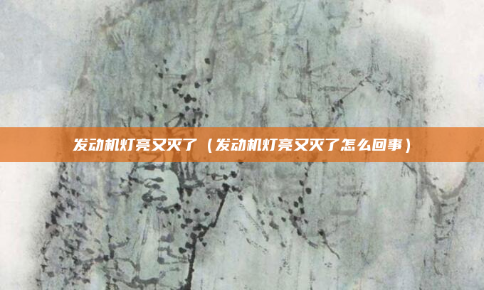 发动机灯亮又灭了（发动机灯亮又灭了怎么回事）