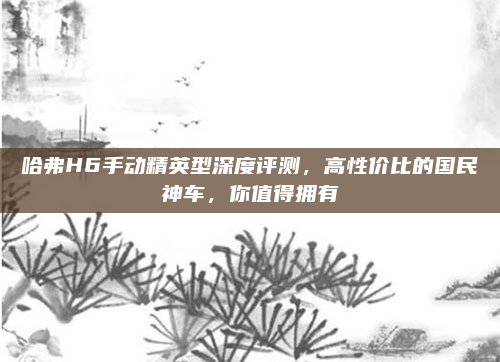 哈弗H6手动精英型深度评测,高性价比的国民神车,你值得拥有