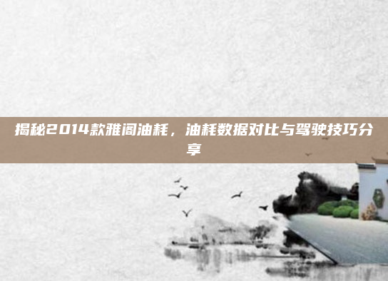 揭秘2014款雅阁油耗,油耗数据对比与驾驶技巧分享