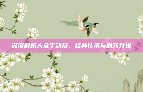 深度解析大众手动挡，经典传承与创新并进