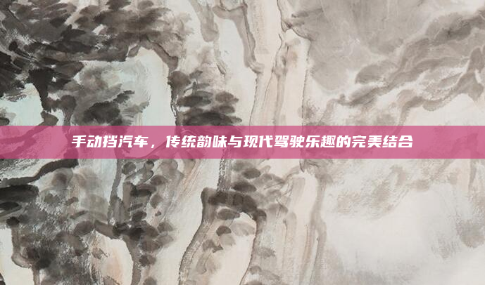手动挡汽车，传统韵味与现代驾驶乐趣的完美结合