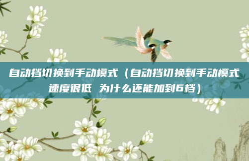 自动挡切换到手动模式（自动挡切换到手动模式速度很低 为什么还能加到6档）