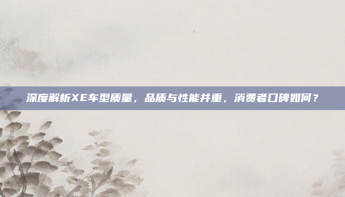 深度解析XE车型质量，品质与性能并重，消费者口碑如何？