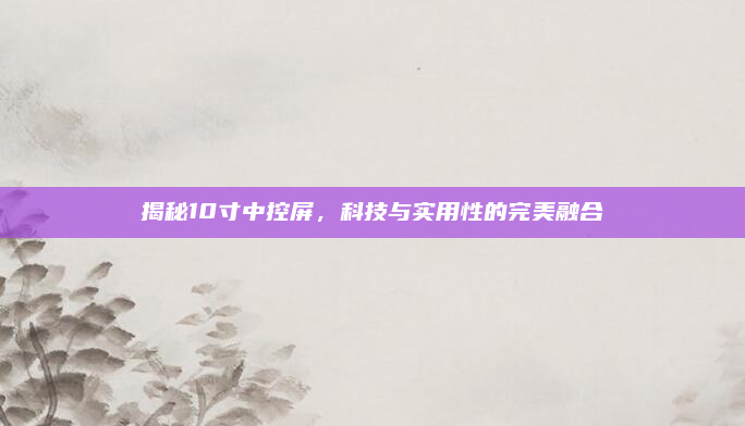 揭秘10寸中控屏,科技与实用性的完美融合