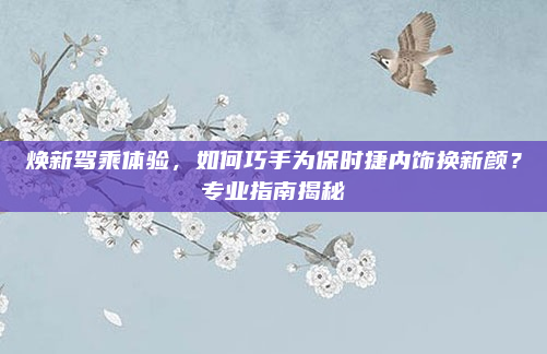 焕新驾乘体验,如何巧手为保时捷内饰换新颜?专业指南揭秘