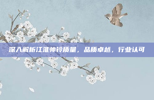 深入解析江淮帅铃质量，品质卓越，行业认可