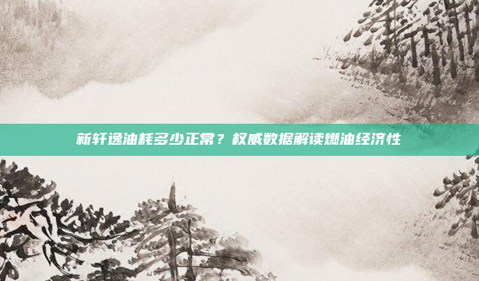 新轩逸油耗多少正常?权威数据解读燃油经济性