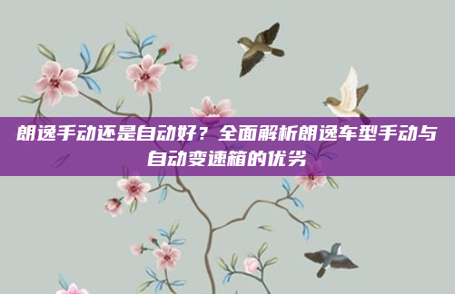 朗逸手动还是自动好？全面解析朗逸车型手动与自动变速箱的优劣