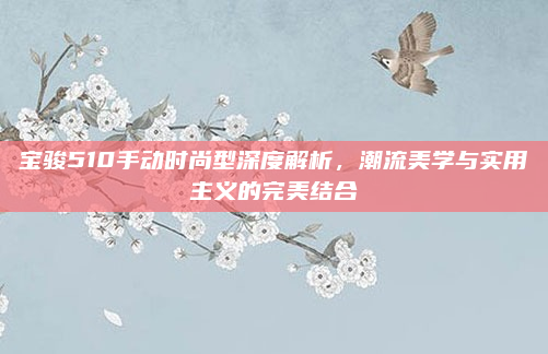 宝骏510手动时尚型深度解析,潮流美学与实用主义的完美结合