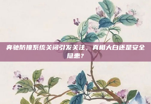 奔驰防撞系统关闭引发关注,真相大白还是安全隐患?