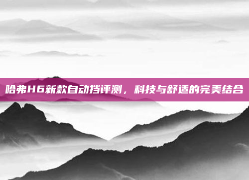 哈弗H6新款自动挡评测，科技与舒适的完美结合