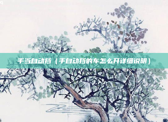 手当自动挡(手自动挡的车怎么开详细说明)