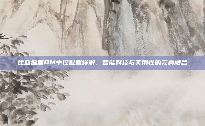 比亚迪唐DM中控配置详解，智能科技与实用性的完美融合