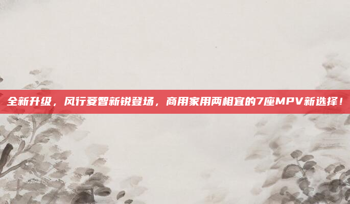 全新升级，风行菱智新锐登场，商用家用两相宜的7座MPV新选择！