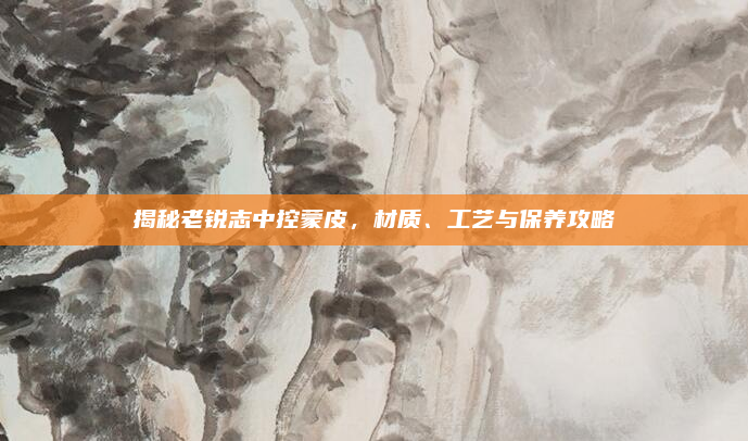 揭秘老锐志中控蒙皮,材质、工艺与保养攻略