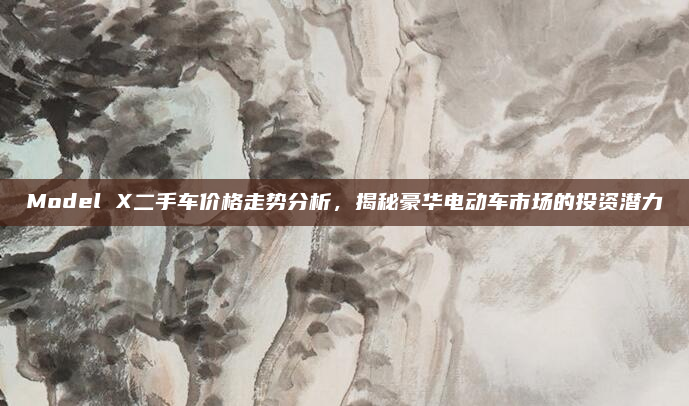 Model X二手车价格走势分析,揭秘豪华电动车市场的投资潜力